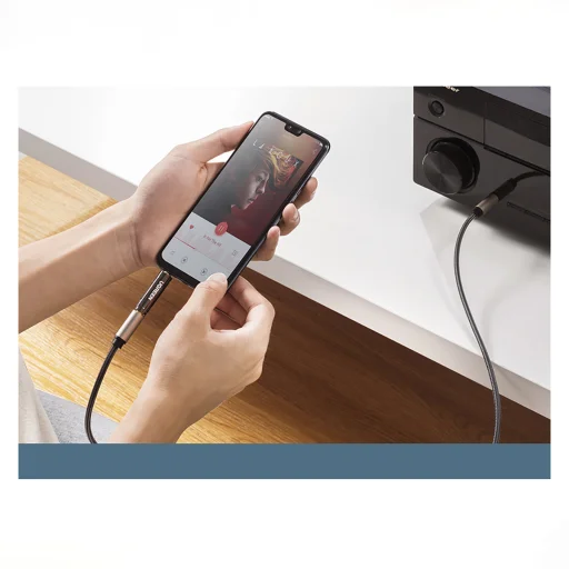 Ugreen 3.5mm  audio adapter átalakító 6.35mm mini jack csatlakozóhoz (AV168) szürke - 5