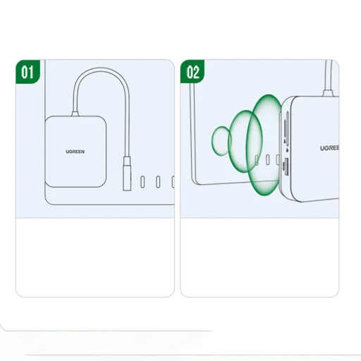 Ugreen HUB iMachez USB type C - 3 x USB 3.1 Gen 1 + SD / TF kártyaolvasó szürke (CM521 60377) - 12
