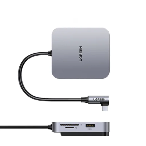 Ugreen HUB iMachez USB type C - 3 x USB 3.1 Gen 1 + SD / TF kártyaolvasó szürke (CM521 60377) - 1