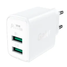 Acefast Töltő Adapter 2 X USB 18W QC 3.0 AFC, FCP fehér  (A33 white)
