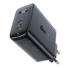 Acefast A29 PD 50W GaN (2 x USB Type C) dual portos töltő adapter fekete