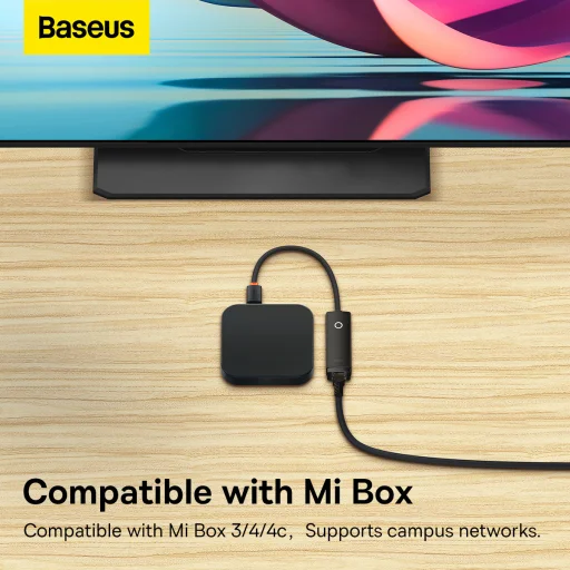 Baseus USB - RJ45 (100 Mbps) átalakító adapter (WKQX000001) fekete - 10