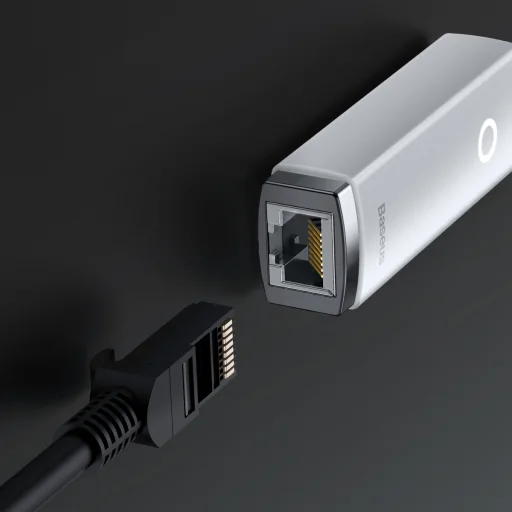 Baseus USB - RJ45 (100 Mbps) átalakító adapter (WKQX000002) fehér - 11