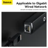 Baseus USB Type C - RJ45 (1000 Mbps) átalakító adapter (WKQX000301) fekete thumbnail
