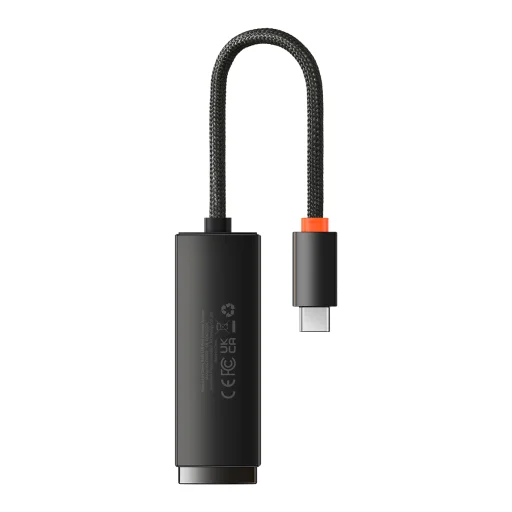 Baseus USB Type C - RJ45 (1000 Mbps) átalakító adapter (WKQX000301) fekete - 2