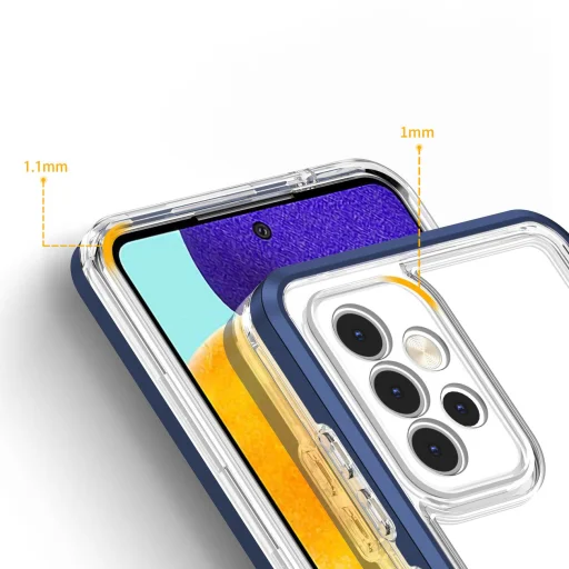 Samsung Galaxy A33 5G Clear Gel átlátszó tok kék kerettel - 6