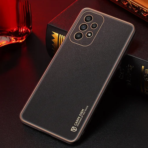 Samsung Galaxy A33 5G Dux Ducis Yolo TPU és PU bőr tok fekete - 5