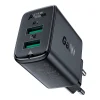 Acefast Töltő Adapter 2 X USB 18W QC 3.0 AFC, FCP fekete  (A33 black) thumbnail