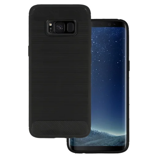 Samsung Galaxy S8 Carbon szénszál mintájú TPU tok fekete  - 1