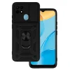 Oppo A15 / A15s Armor tok csúsztatható kamera lencse védővel fekete thumbnail
