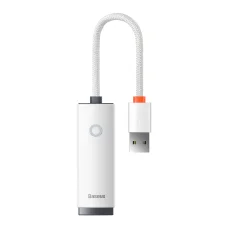 Baseus USB - RJ45 (100 Mbps) átalakító adapter (WKQX000002) fehér