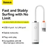 Baseus USB - RJ45 (1000 Mbps) átalakító adapter (WKQX000102) fehér - 4