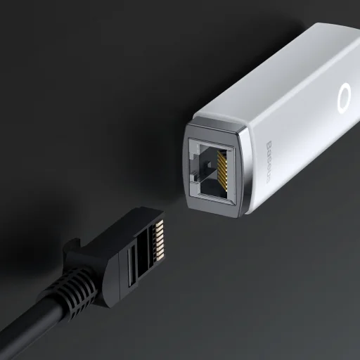 Baseus USB - RJ45 (1000 Mbps) átalakító adapter (WKQX000102) fehér - 13