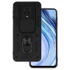 Xiaomi Redmi Note 9S / Note 9 Pro Armor tok csúsztatható kamera lencse védővel fekete thumbnail