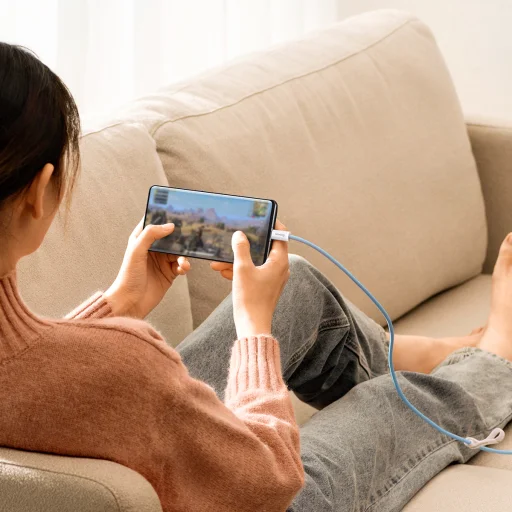 Baseus USB - USB Type C kábel 100W 5A 1m kék (CALD000603) - 9