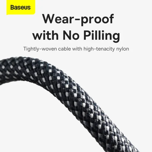 Baseus USB - USB Type C kábel 100W 5A 2m szürke (CALD000716) - 3