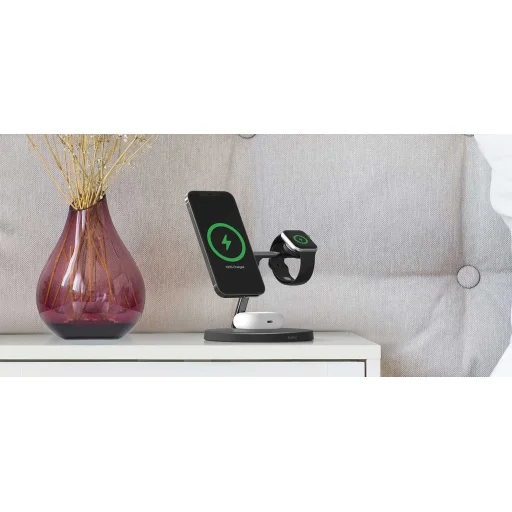 Belkin Boost Charge Pro 3 az 1-ben mágneses, vezeték nélküli töltőállomás 15W MagSafe-kompatibilis (WIZ009vfBK) fekete - 4
