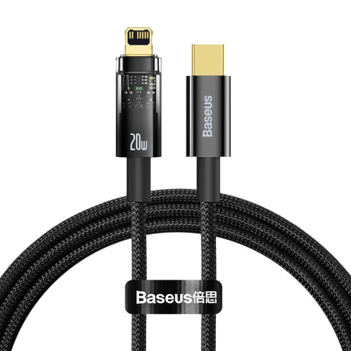 Baseus USB Type C - Lightning kábel 20W 1m (CATS000001) fekete - 1