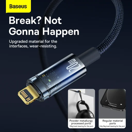 Baseus USB Type C - Lightning kábel 20W 1m (CATS000003) kék - 9