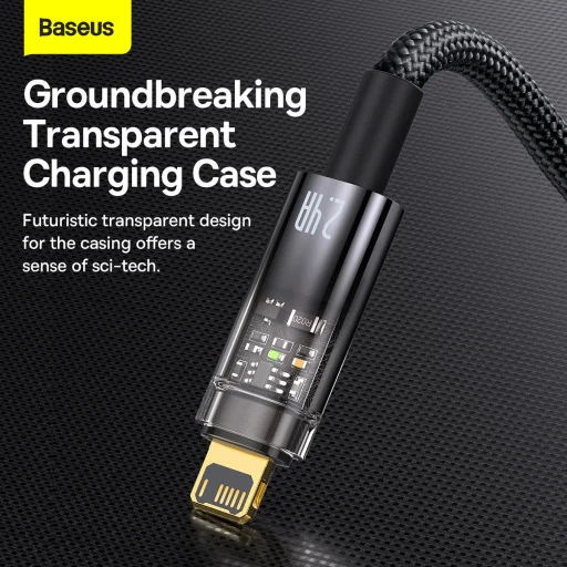 Baseus USB - Lightning kábel 2.4A 1m (CATS000401) fekete - 8