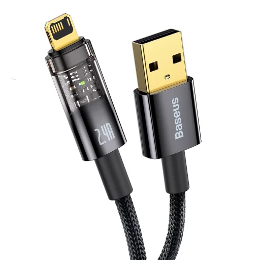 Baseus USB - Lightning kábel 2.4A 1m (CATS000401) fekete - 3