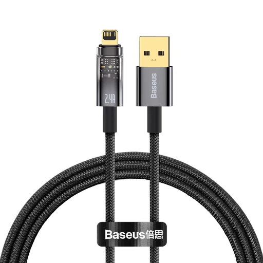 Baseus USB - Lightning kábel 2.4A 1m (CATS000401) fekete - 1