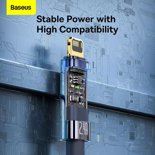 Baseus USB - Lightning kábel 2.4A 2m (CATS000503) kék - 7