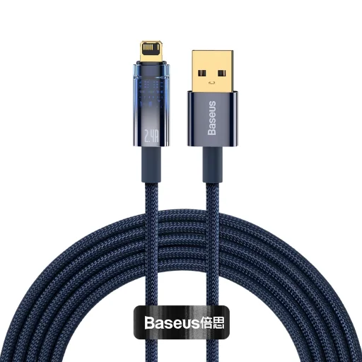 Baseus USB - Lightning kábel 2.4A 2m (CATS000503) kék - 1