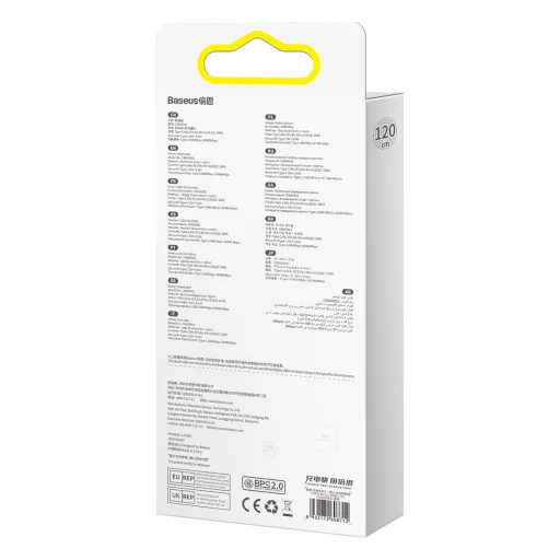 Baseus 3 az 1-ben USB - USB Type C, Lightning, Micro USB kábel 100W 6A 1.2m (CASS030001) fekete - 16