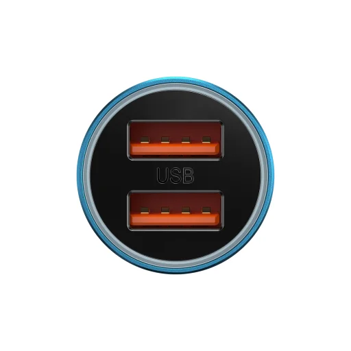 Baseus Golden Contactor Max Autós szivargyújtós töltő 2XUSB - QC PD 60W (CGJM000003) kék - 13