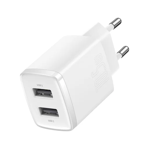 Baseus Compact hálózati töltő 2XUSB - 10.5W (CCXJ010202) fehér - 3