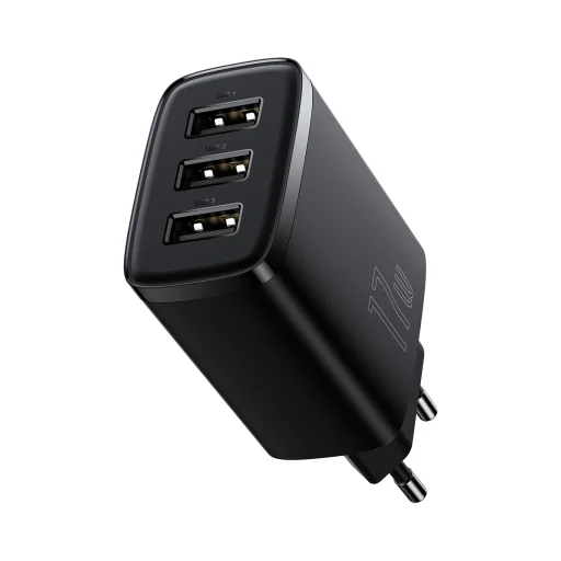 Baseus Compact hálózati töltő 3XUSB - 17W (CCXJ020101) fekete - 15