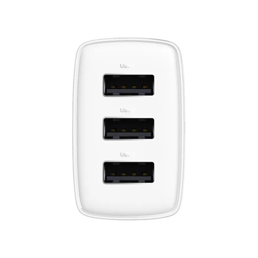 Baseus Compact hálózati töltő 3XUSB - 17W (CCXJ020102) fehér - 3