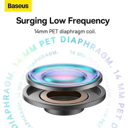 Baseus BOWIE P1 vezeték nélküli Bluetooth fülhallgató (NGPB000001) fekete - 6