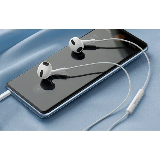 Baseus Encok H17 vezetékes fülhallgató (NGCR020002) fehér 3.5mm jack - 7