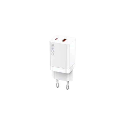 Forever Core Smart PD+QC 3.0 USB/USB-C hálózati töltő adapter 30W fehér - 1