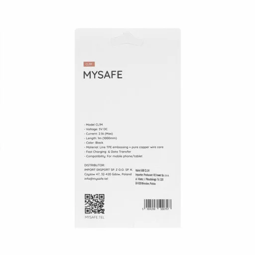 MySafe USB-Lightning kábel 1m fekete - 2
