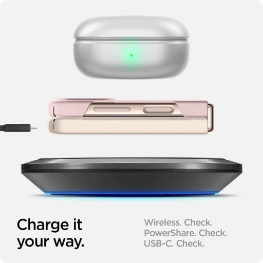 Samsung Galaxy Z Flip 4 Spigen Airskin tok pamut rózsaszín - 2