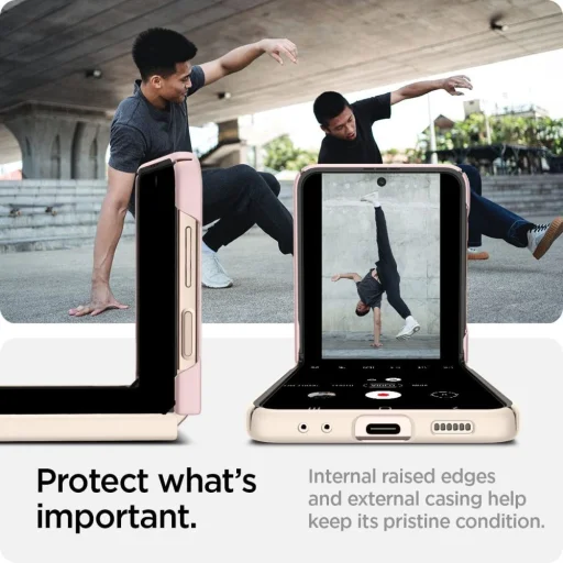 Samsung Galaxy Z Flip 4 Spigen Airskin tok pamut rózsaszín - 6