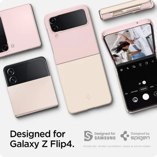 Samsung Galaxy Z Flip 4 Spigen Airskin tok pamut rózsaszín - 7