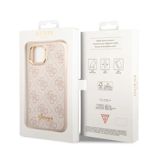 iPhone 14 Guess PC/TPU 4G Metal Camera Outline tok rózsaszín (GUHCP14SHG4SHP) - 6
