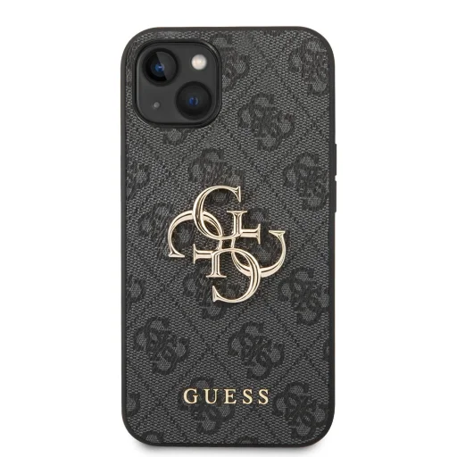 iPhone 14 Guess PU 4G Metal Logo tok szürke (GUHCP14S4GMGGR) - 3