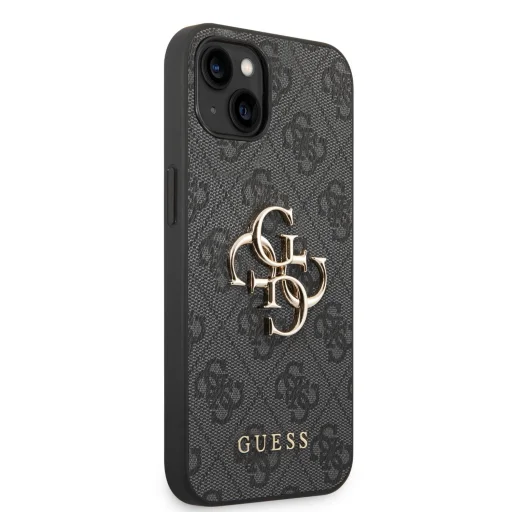 iPhone 14 Guess PU 4G Metal Logo tok szürke (GUHCP14S4GMGGR) - 6