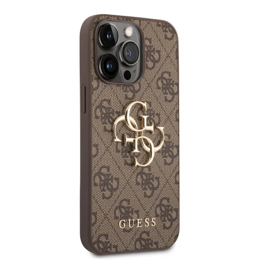 iPhone 14 Pro Guess PU 4G Metal Logo tok barna (GUHCP14L4GMGBR) - 3
