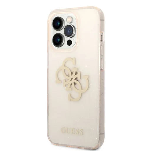 iPhone 14 Pro Guess Big 4G Glitter tok arany (GUHCP14LPCUGL4GGO) - 1