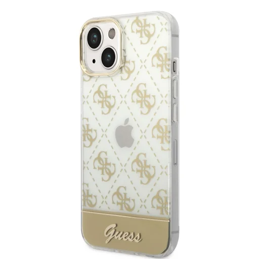 iPhone 14 Plus Guess PC/TPU Peony Glitter Script Logo tok arany (GUHCP14MHG4MHG) - 1