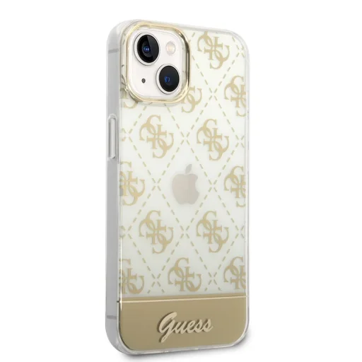 iPhone 14 Plus Guess PC/TPU Peony Glitter Script Logo tok arany (GUHCP14MHG4MHG) - 2