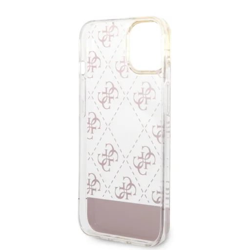 iPhone 14 Guess PC/TPU Peony Glitter Script Logo tok rózsaszín (GUHCP14SHG4MHP) - 6
