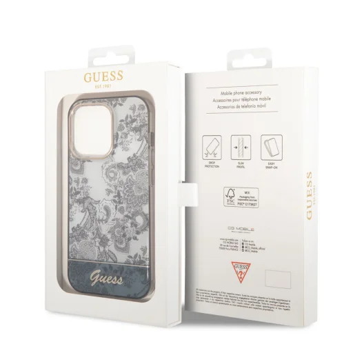 iPhone 14 Pro Guess PC/TPU Toile De Jouy tok szürke (GUHCP14LHGPLHG) - 4