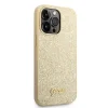 iPhone 14 Pro Guess PC/TPU Glitter Flakes Metal Logo tok arany (GUHCP14LHGGSHD) thumbnail